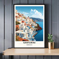 Impression Santorin, Grèce | Affiche de voyage Santorin  | Affiche Grèce-0