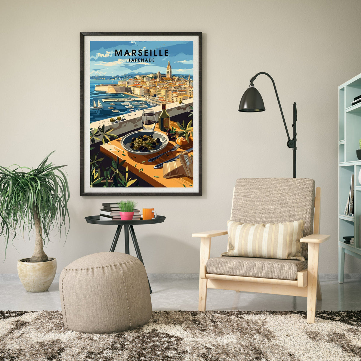 Kitchen poster | Marseille poster | Tapenade print | Travel souvenir | Gift idea | France travel print-4