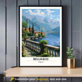 Affiche Bellagio | Impression de voyage Bellagio, italie | Affiche de voyage Lac de Côme-0