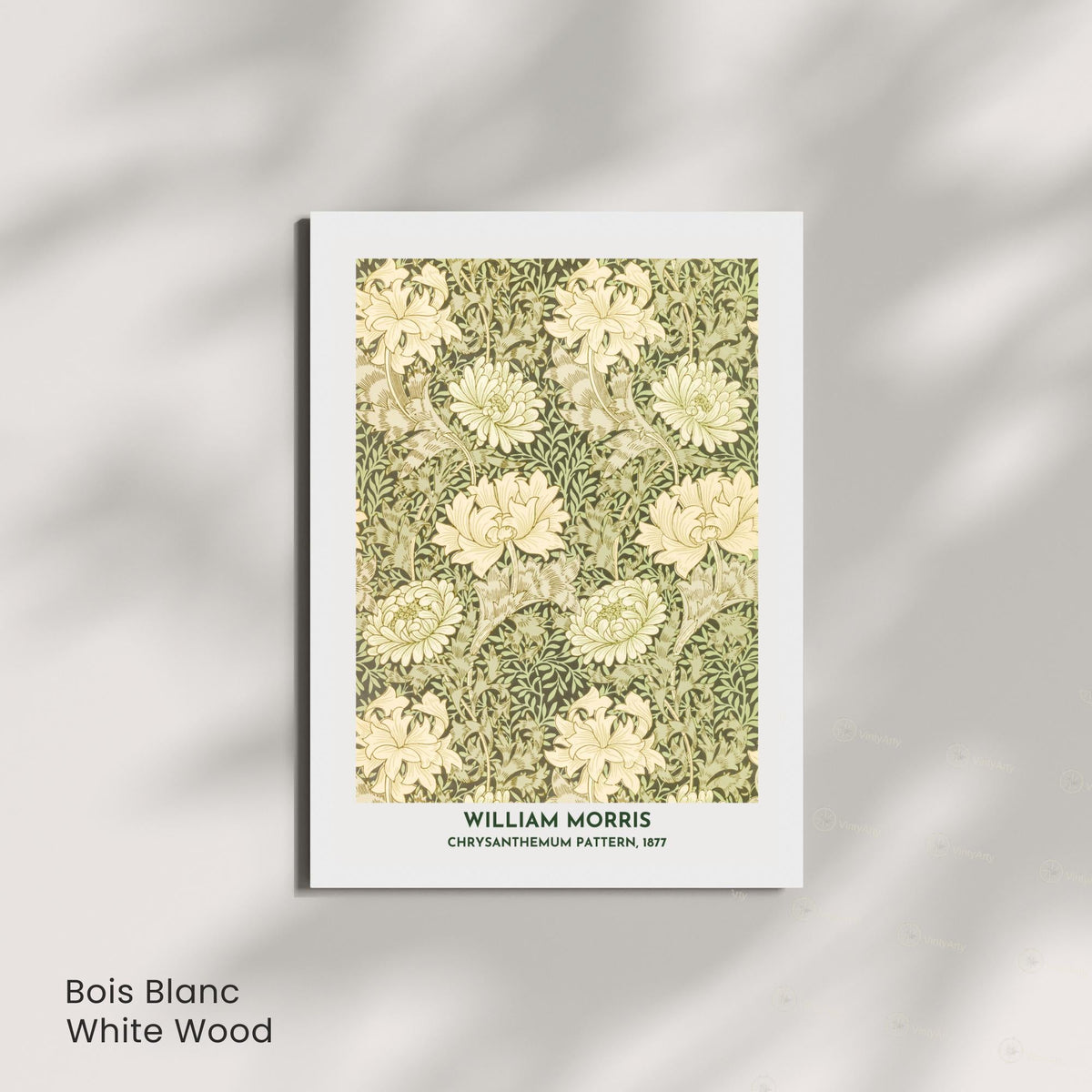 Affiche William Morris Chrysanthemum Pattern 1877 – Poster floral vintage Arts & Crafts, impression murale botanique, décoration intérieure-4