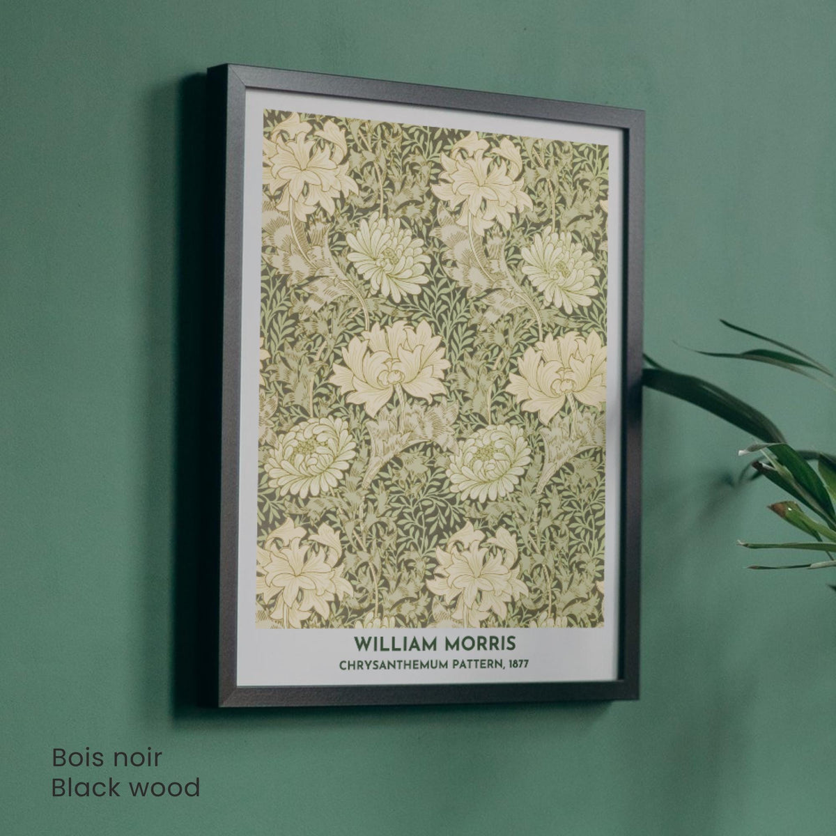 Affiche William Morris Chrysanthemum Pattern 1877 – Poster floral vintage Arts & Crafts, impression murale botanique, décoration intérieure-1