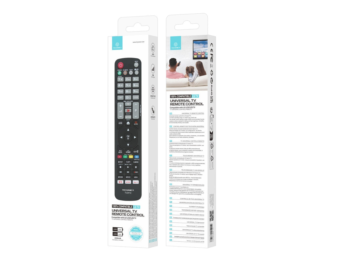 Techancy Controlo Remoto De Tv TU2412, Compatível Com Televisores Da Marca Lg, Emparelhamento Automático Sem Configuração-2
