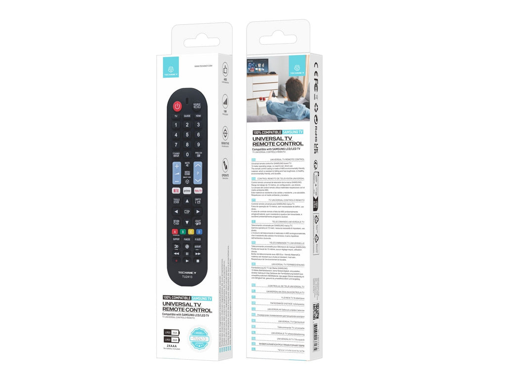 Techancy Controlo Remoto De Tv TU2413, Compatível Com Televisores Da Marca Samsung, Emparelhamento Automático Sem Configuração-2