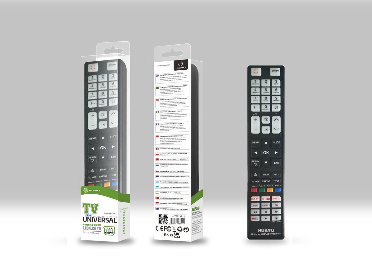 Techancy Telecomando Universal Para Tv  TU2411, Compatível Com Muitas Marcas De Televisores, Ligação De Adaptação Simples-2