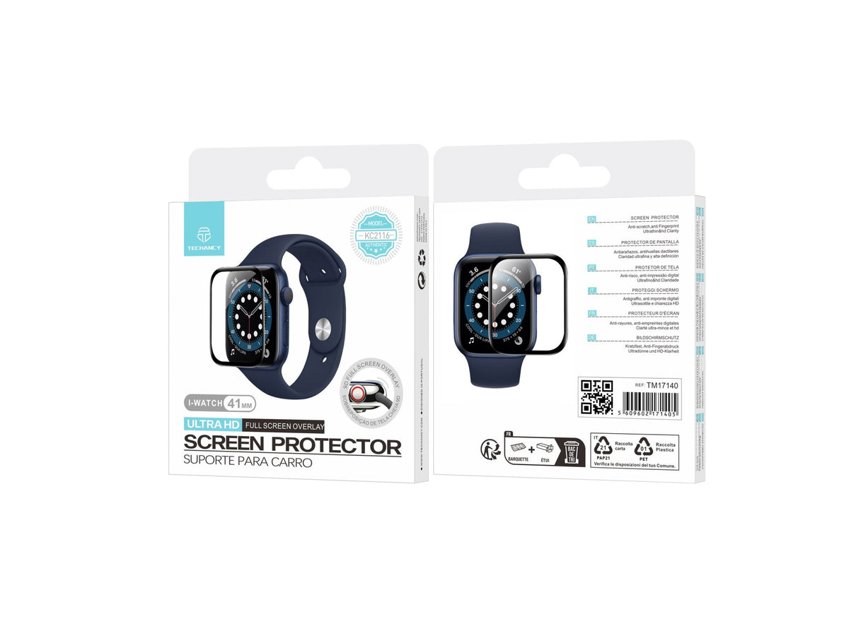 Techancy Protetor De Ecrã Para Relógios Inteligentes KC2116, Compatível Com Iwatch-41mm, Anti-Riscos, Hd Ultra-Fino.-3