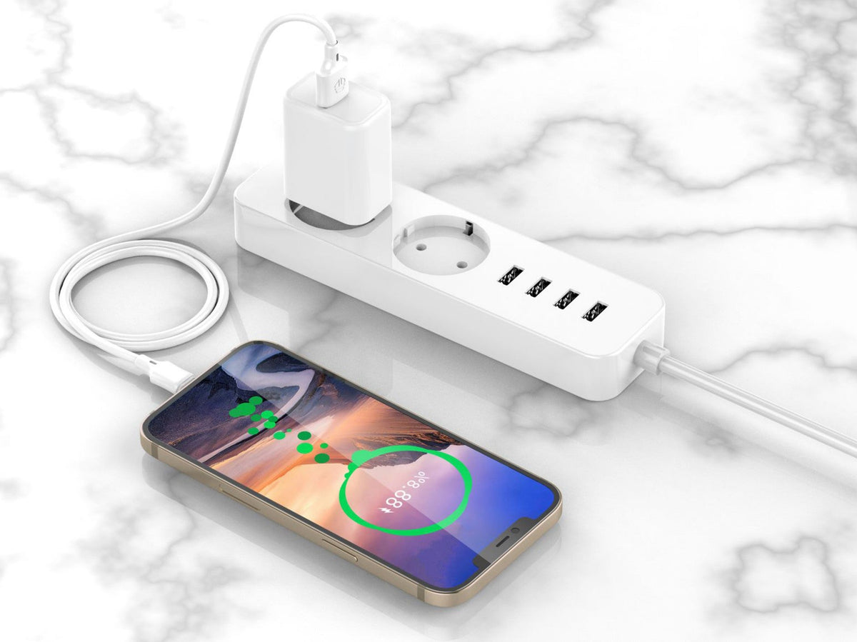 Techancy Cabo De Dados Usb-Micro Branco TB1707, 2 M De Comprimento, 2,4 A De Carregamento, Compatível Com Microdispositivos-3