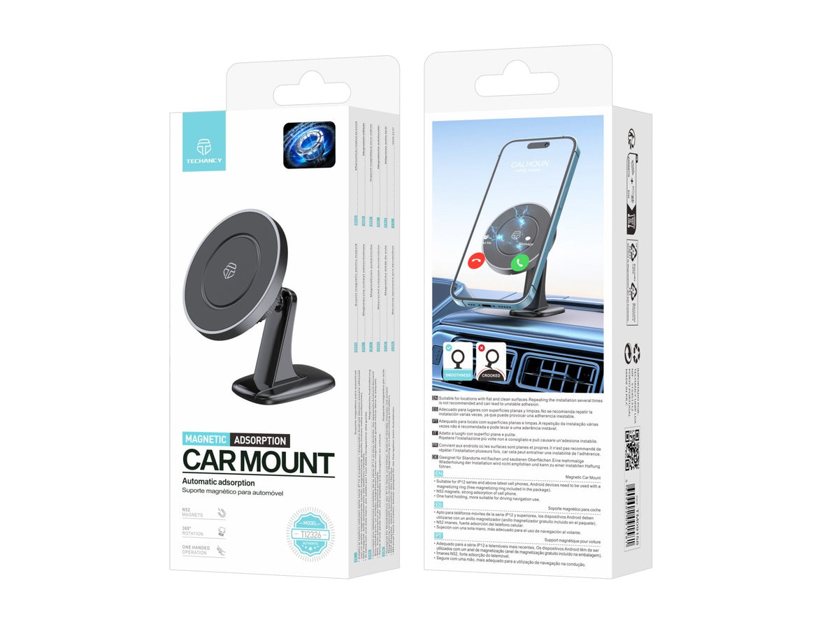 Techancy Suporte Magnético Para Telemóvel Preto Ti2326, Compatível Com Magsafe, Rotação De 360°, Fixação Magnética Forte-4