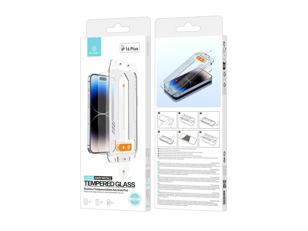 Techancy Protetor De Ecrã De Vidro Temperado KS2202, Compatível Com O Iphone 16 Plus, Fornecido Com Caixa De Instalação Rápida-3
