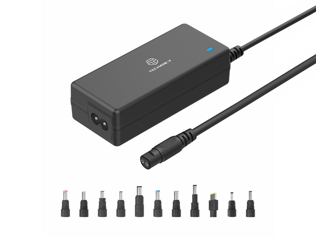 Techancy  Adaptador de energia universal TL7344 para laptops, com potência de 90W, 11 conectores e proteções contra sobrecorrente e sobretensão-0