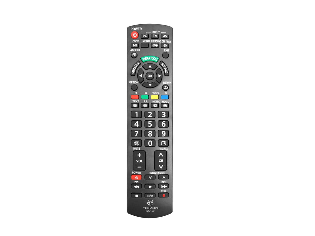 Controlo remoto sem fios Techancy TV, TU2409, sem necessidade de configuração Controlo remoto para televisores Panasonic, preto-0