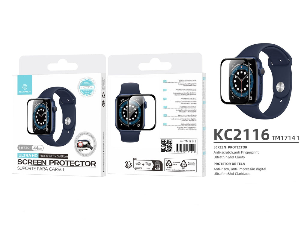Techancy Protetor De Ecrã Para Relógios Inteligentes KC2116, Compatível Com Iwatch-44mm, Anti-Riscos, Hd Ultra-Fino.-4