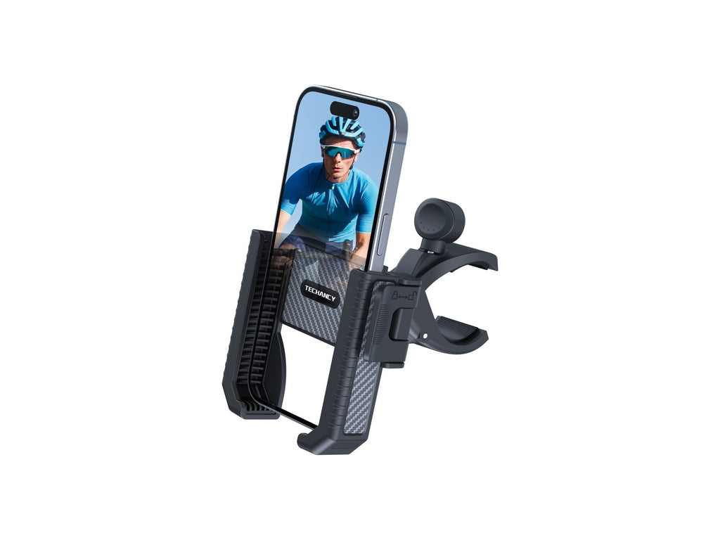 Techancy Suporte Universal para TelemOvel TI2338, Compatível com Bicicleta/Motociclo, 4.5-7.2 Polegadas, ABS+Silicone, Preto-0