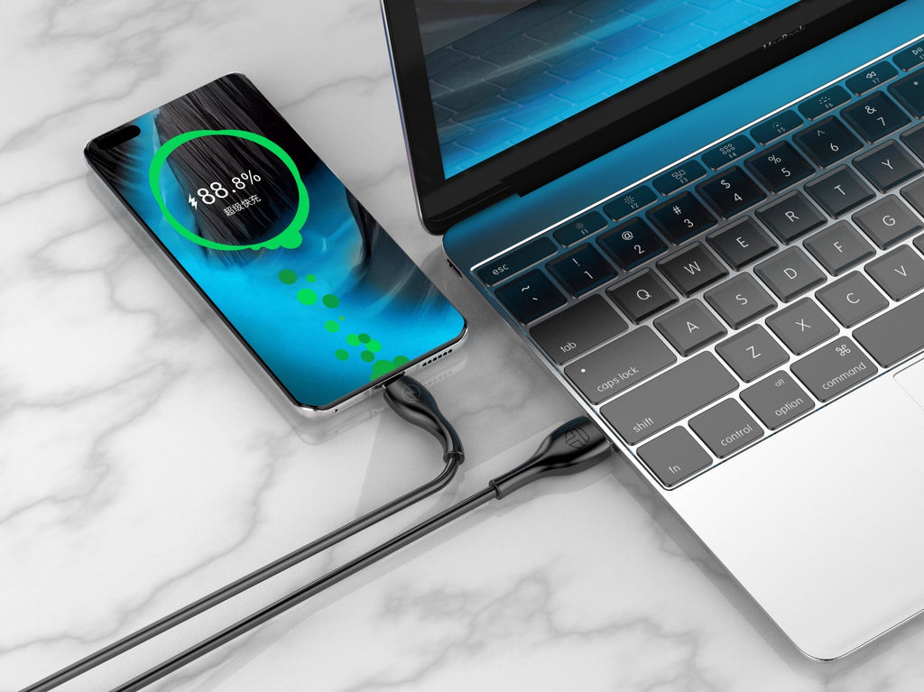 Techancy Cabo De Dados Rápido 3a TB1709, Conetor Usb-Micro, 1 Metro De Comprimento Para Transferência De Dados, Preto-3