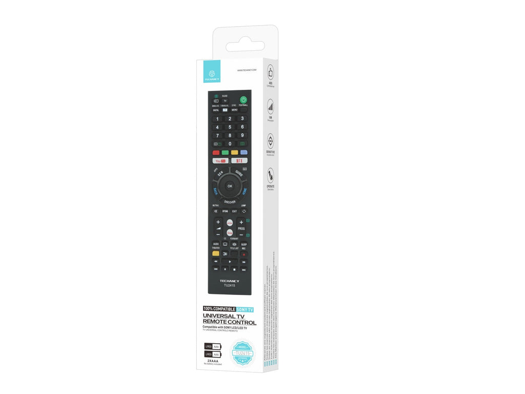 Techancy Controlo Remoto De Tv TU2415, Compatível Com Televisores Da Marca Sony, Emparelhamento Automático Sem Configuração-1