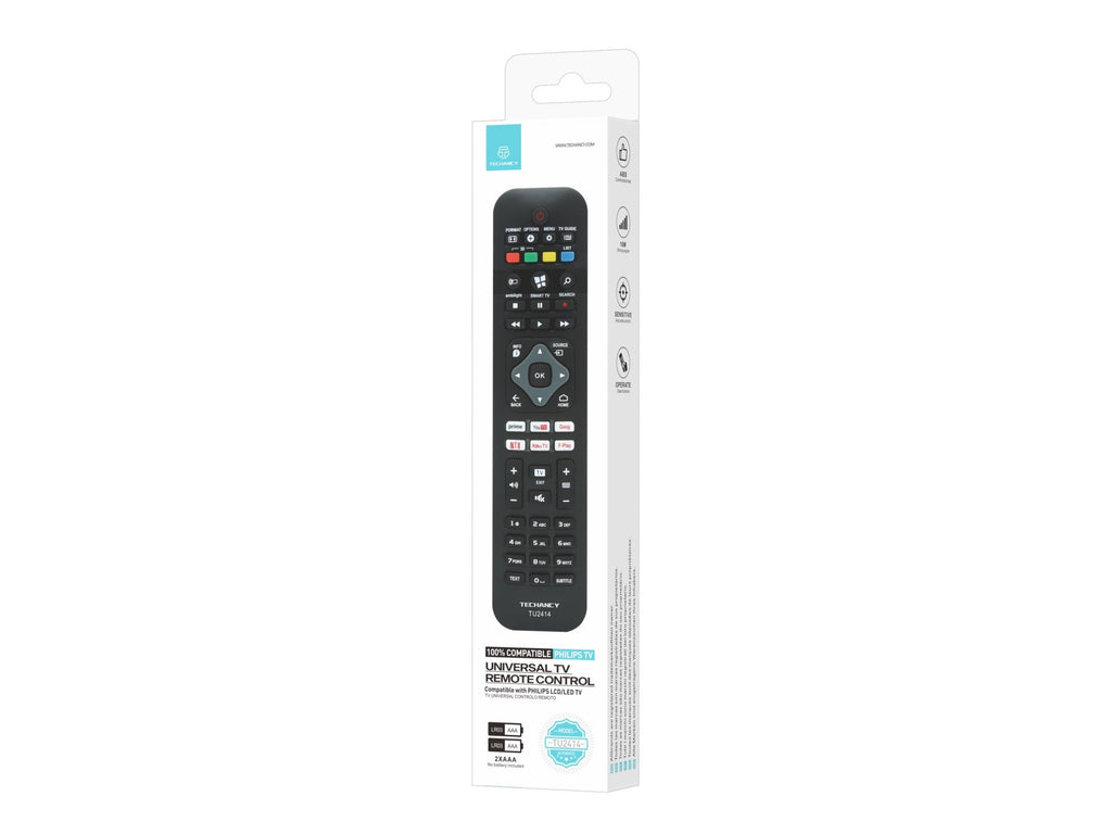 Techancy Controlo Remoto De Tv TU2414, Compatível Com Televisores Da Marca Philips, Emparelhamento Automático Sem Configuração-1