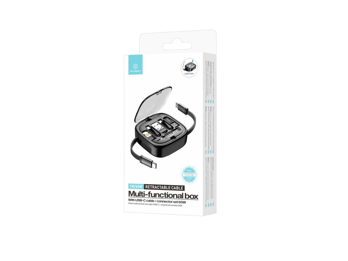 Techancy Cabo De Dados Multifunções Otg Kit TV3758, Várias Combinações Para Combinar, Carregar E Transferir/Armazenar Dados-4