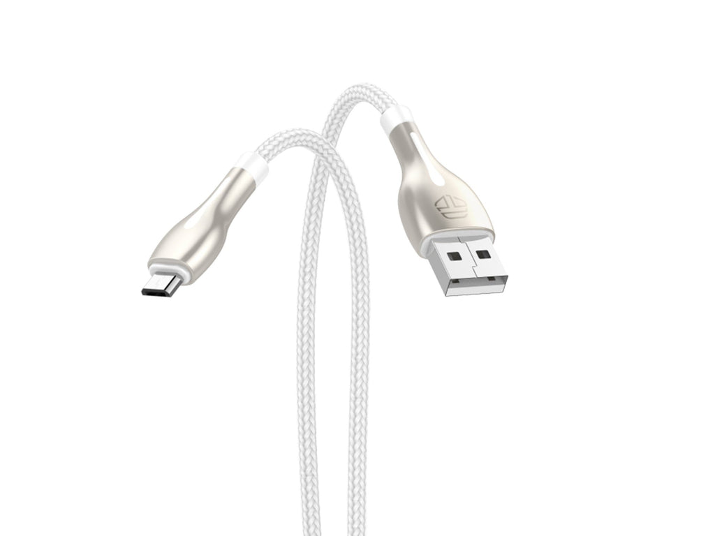 Cabo de dados USB-Micro Metal Techancy, TB1765, 1 m, 2,4 A, cinzento-0