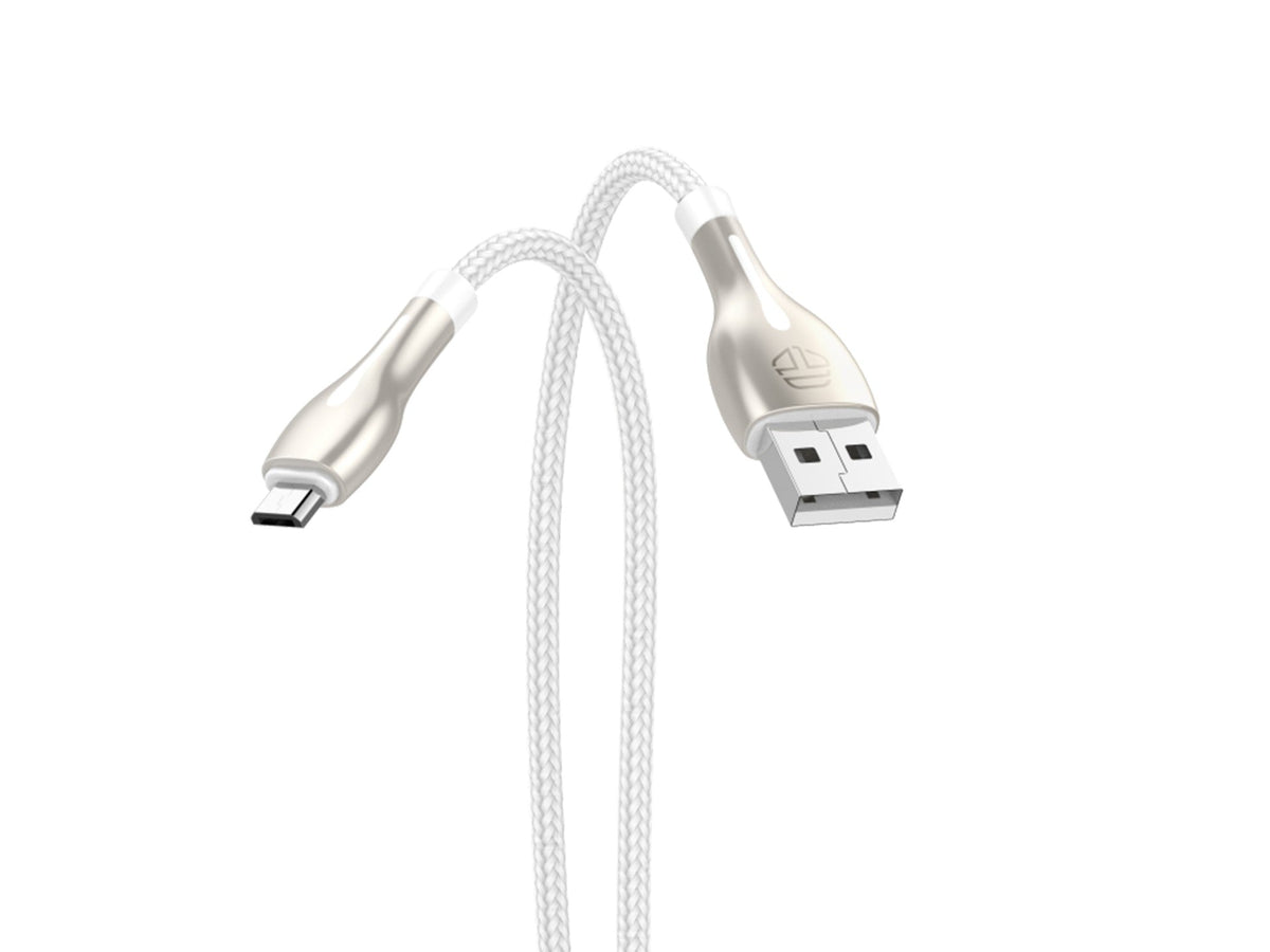 Cabo de dados USB-Micro Metal Techancy, TB1765, 1 m, 2,4 A, cinzento-0