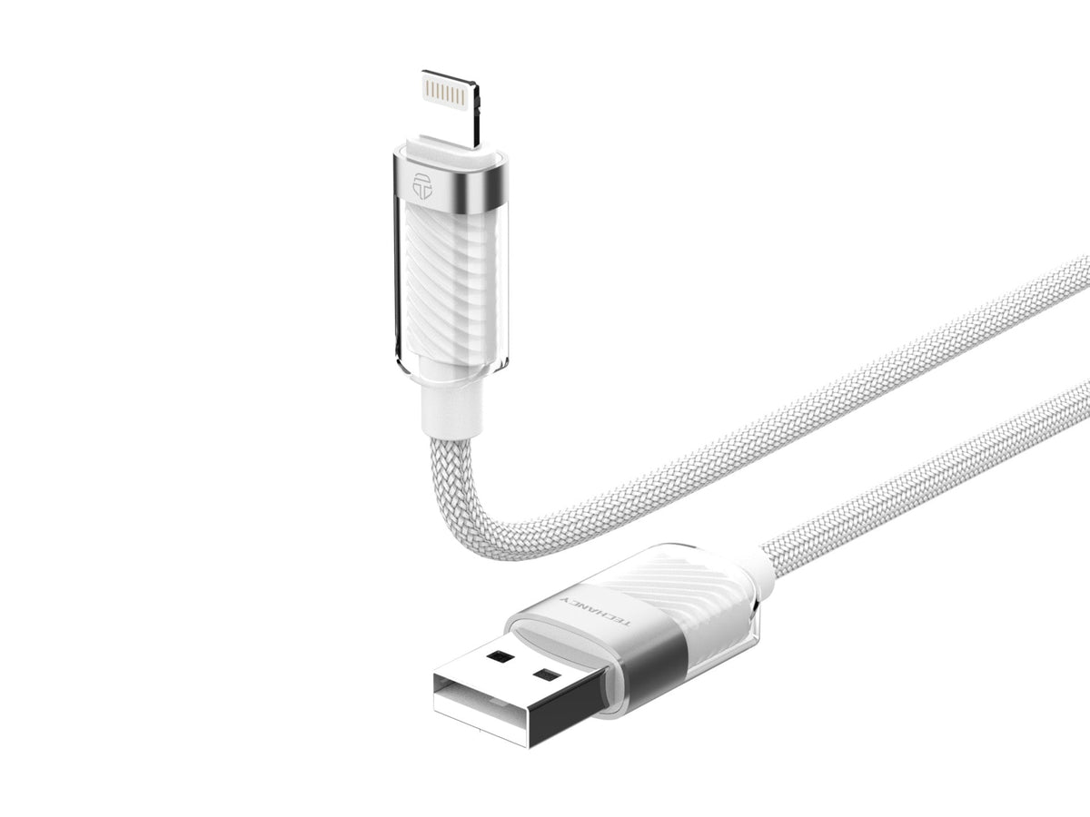Techancy Cabo De Dados Ip 11-14/Usb 1m/3A Branco TB1780, Compatível Com Iphone/Ipad Carregamento Rápido E Dados-1