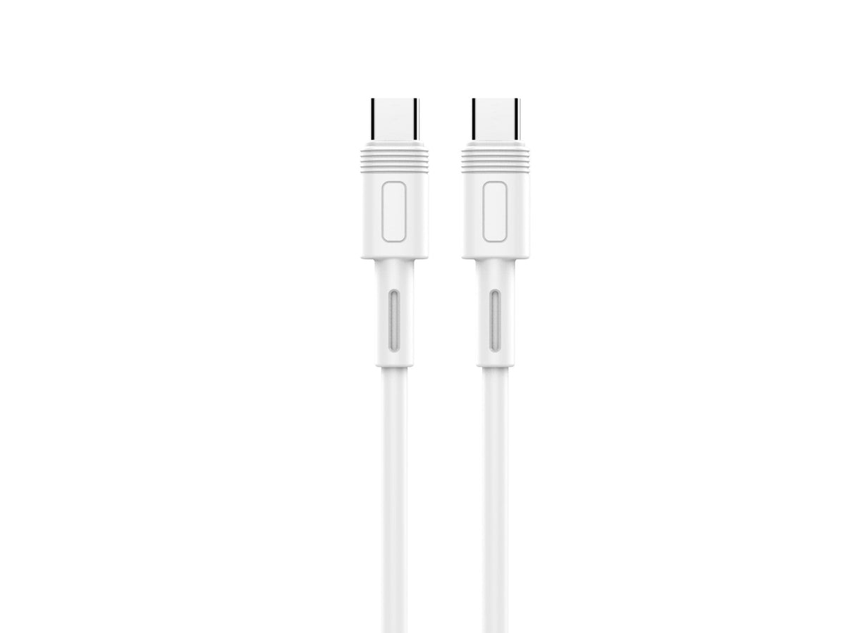 Techancy Cabo Pd De Carregamento Rápido Branco De 1,5 M TB1772, Usb C Para Porta Usb C 60w/20v-3a-0