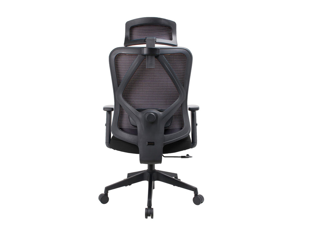 Techancy Cadeira De Escritório Para Computador Preta MD4901, Assento Em Tecido, Apoio Lombar Curvo, Ângulo Ajustável 3d,-2
