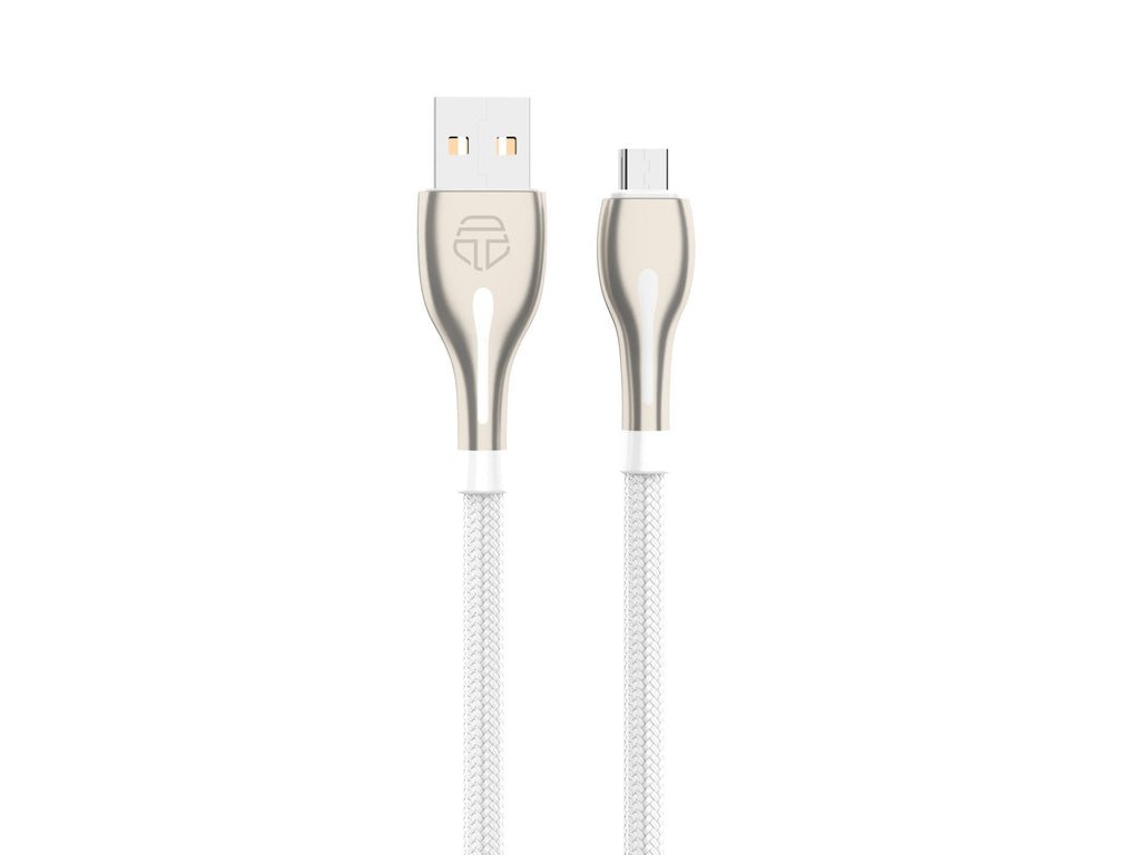 Cabo de dados USB-Micro Metal Techancy, TB1765, 1 m, 2,4 A, cinzento-1