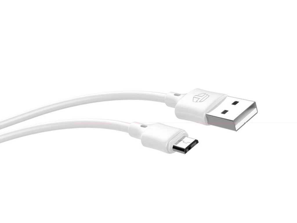 Techancy Cabo De Dados Usb-Micro Branco TB1707, 2 M De Comprimento, 2,4 A De Carregamento, Compatível Com Microdispositivos-0