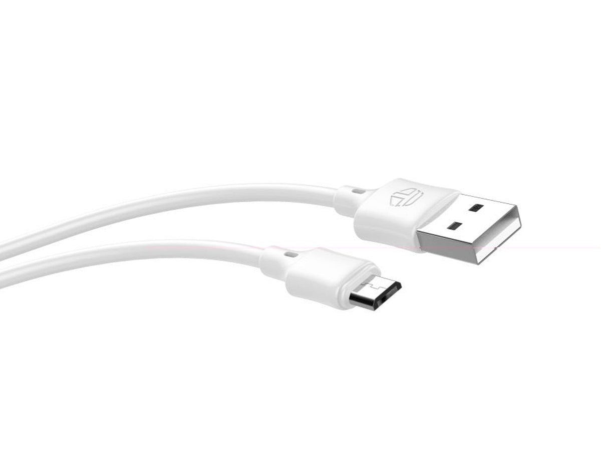 Techancy Cabo De Dados Usb-Micro Branco TB1707, 2 M De Comprimento, 2,4 A De Carregamento, Compatível Com Microdispositivos-0