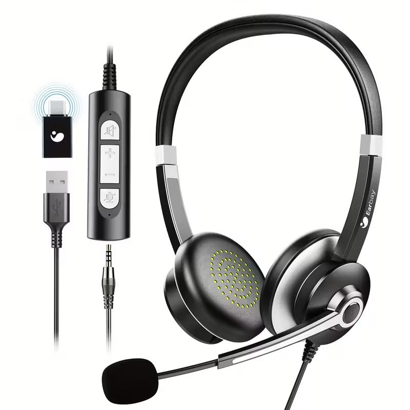 USB Headset with Microphone for Laptop and PC-0