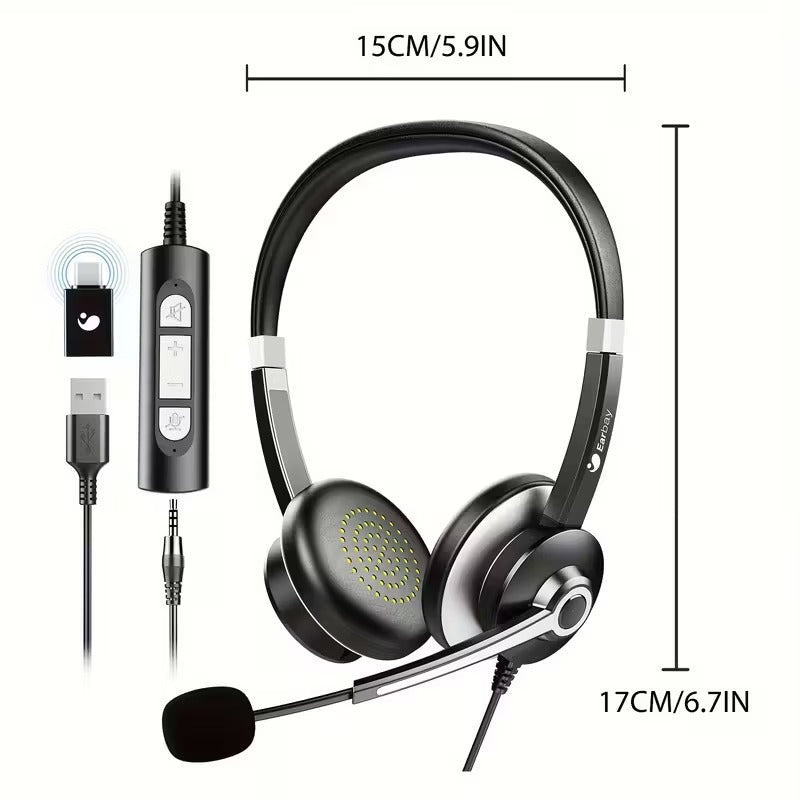 USB Headset with Microphone for Laptop and PC-2