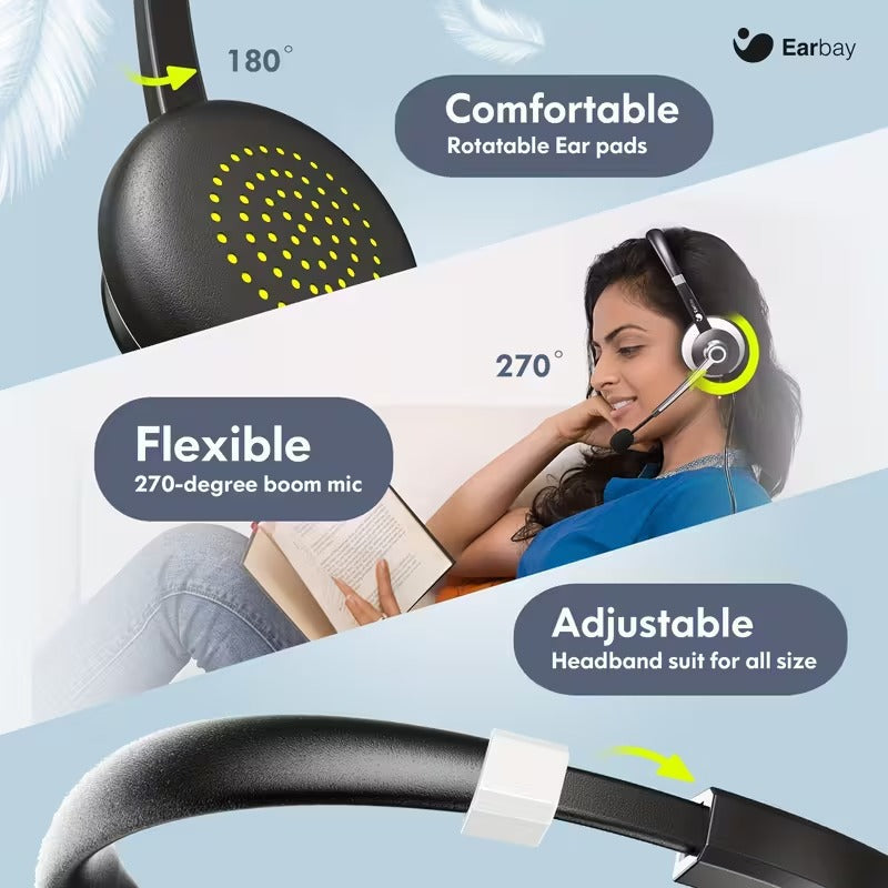 USB Headset with Microphone for Laptop and PC-1