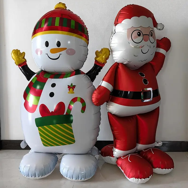 Santa & Snowman Foil Balloons (2-Pack)-2