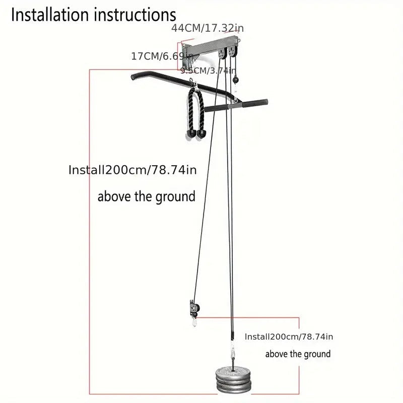 Wall Pulley Rope System Training Equipment-3