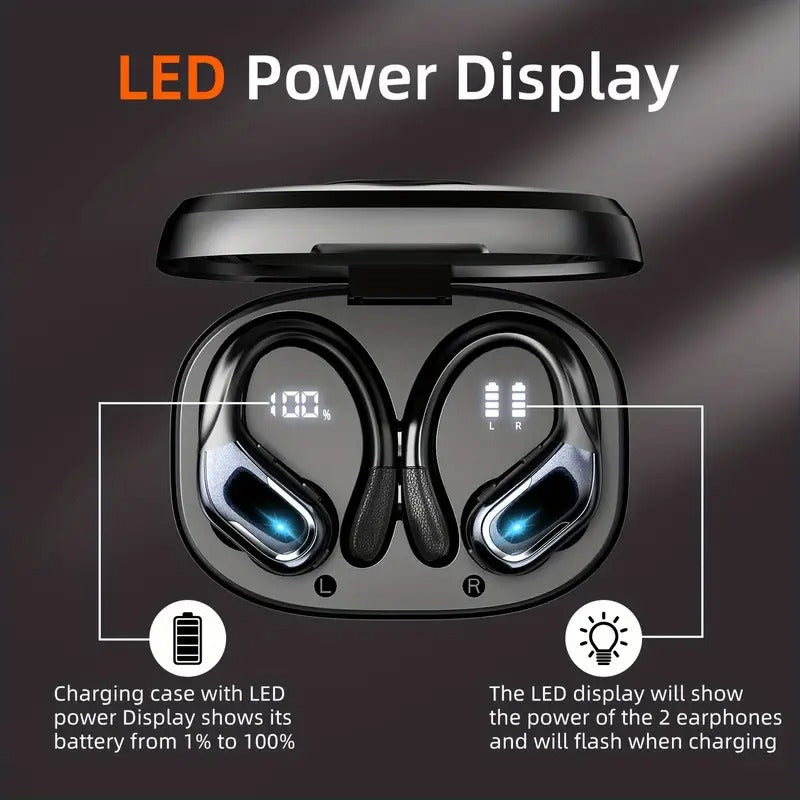 Wireless Sport Earbuds with Mic & LED Display-2