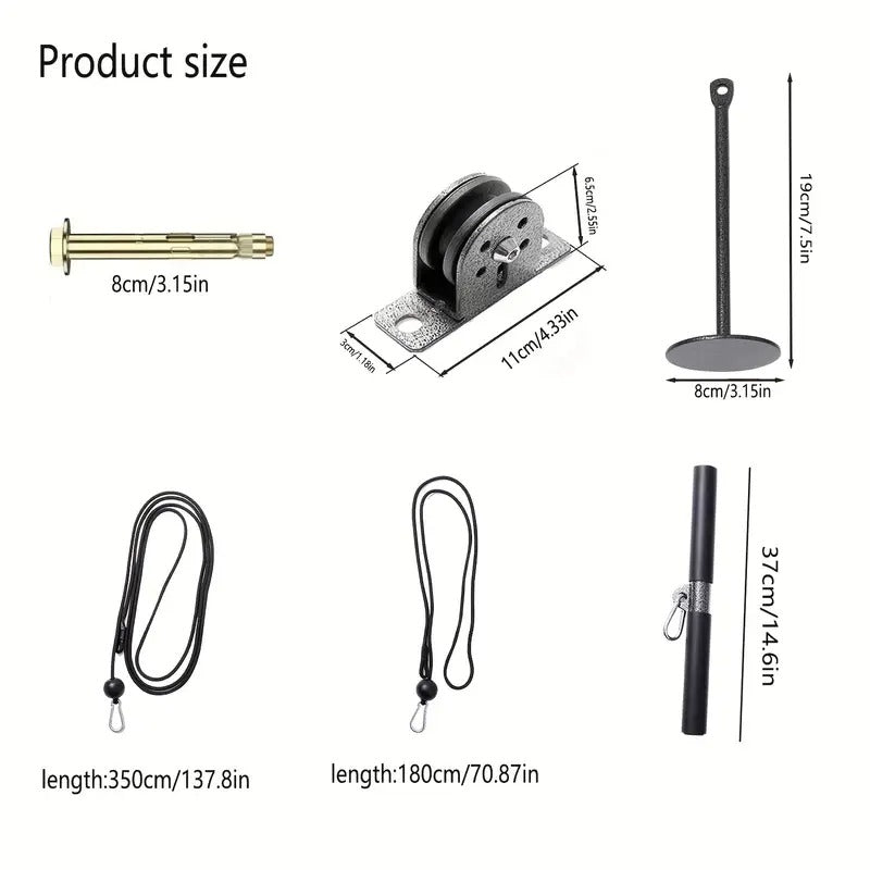 Wall Pulley Rope System Training Equipment-4