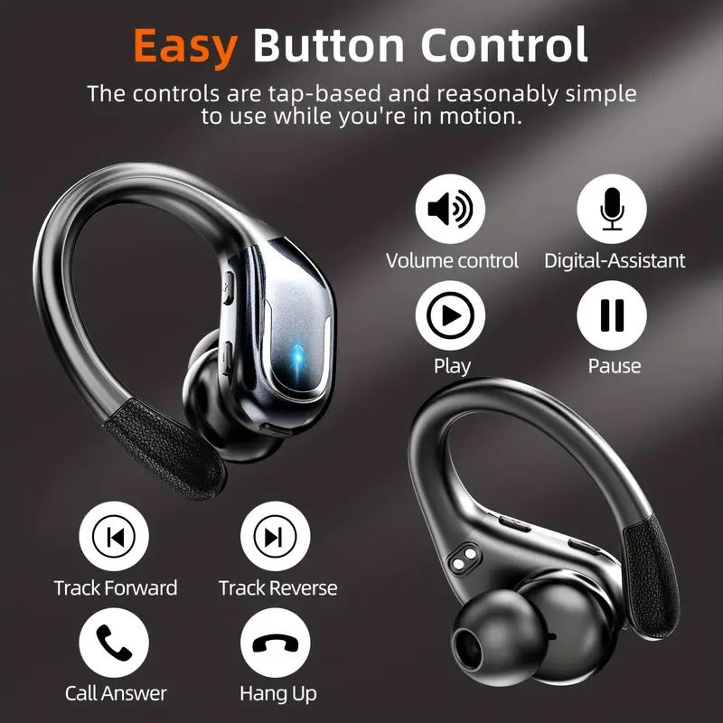 Wireless Sport Earbuds with Mic & LED Display-3