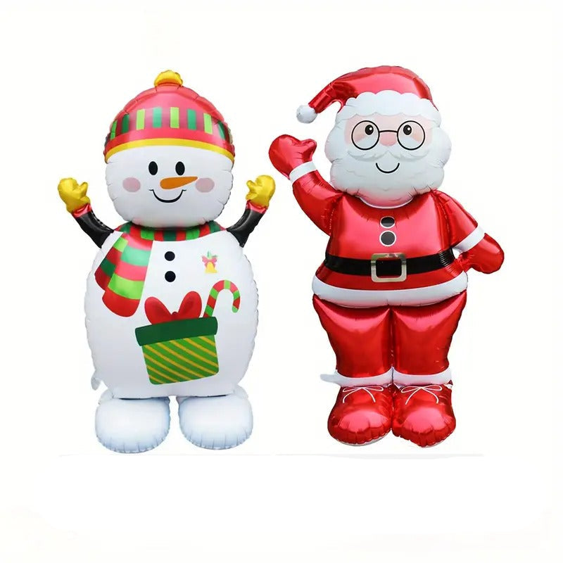 Santa & Snowman Foil Balloons (2-Pack)-0