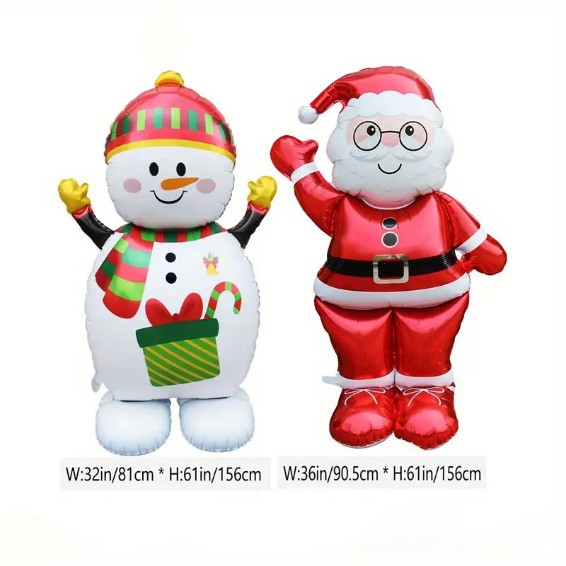 Santa & Snowman Foil Balloons (2-Pack)-3