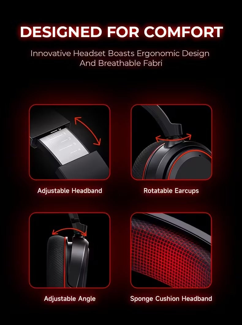 Wireless Gaming Headset Surround Sound RGB Mic-1