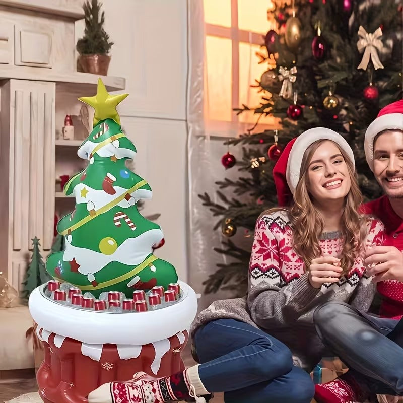 Inflatable Outdoor Christmas Tree with Santa-2