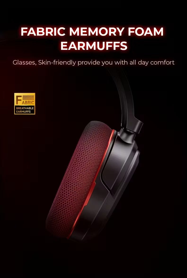 Wireless Gaming Headset Surround Sound RGB Mic-4