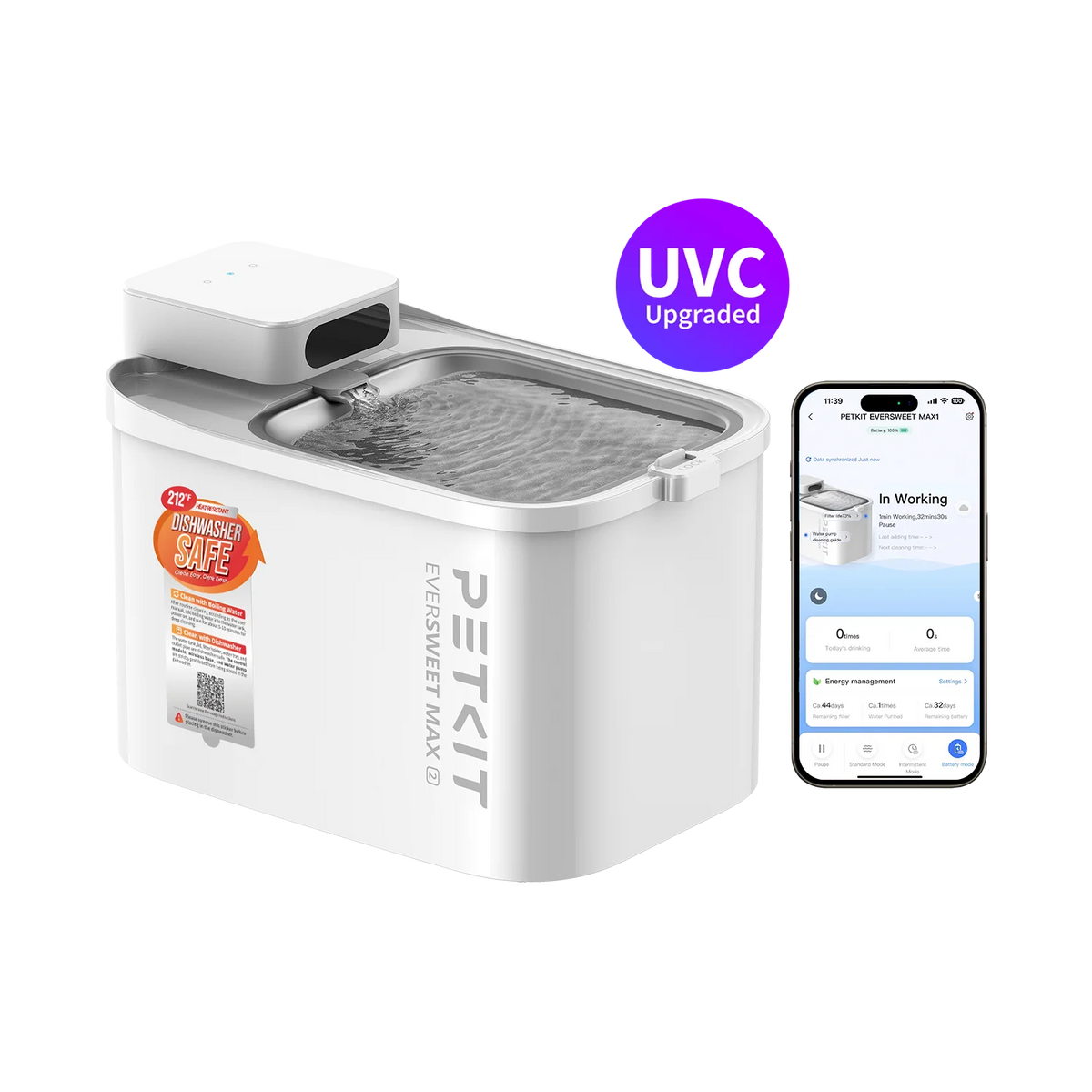 EverSweet Max 2 (UVC) Pet Water Fountain-0