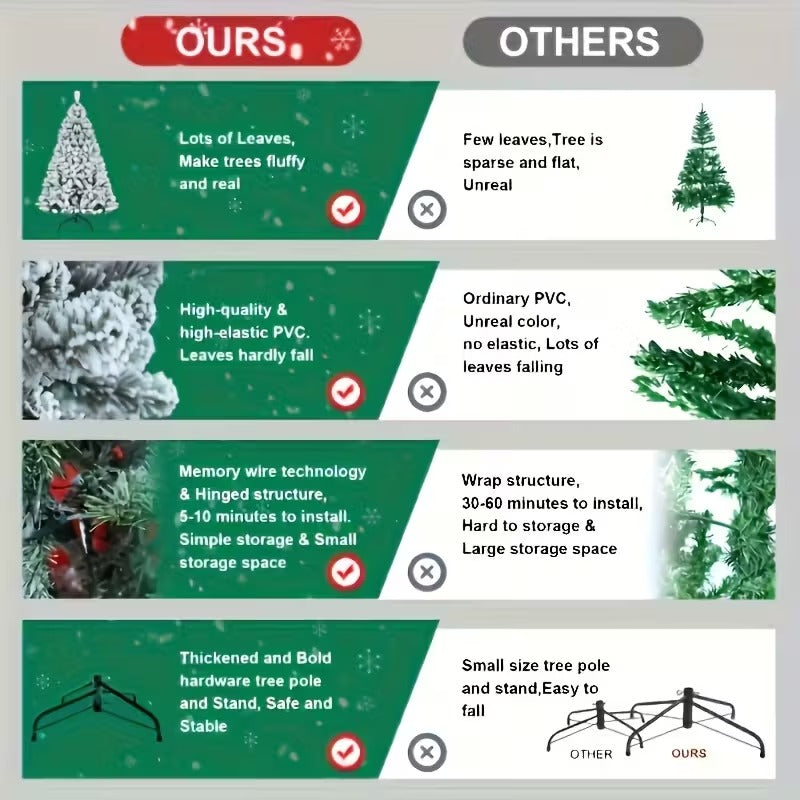 Foldable Artificial Cedar Christmas Tree-1