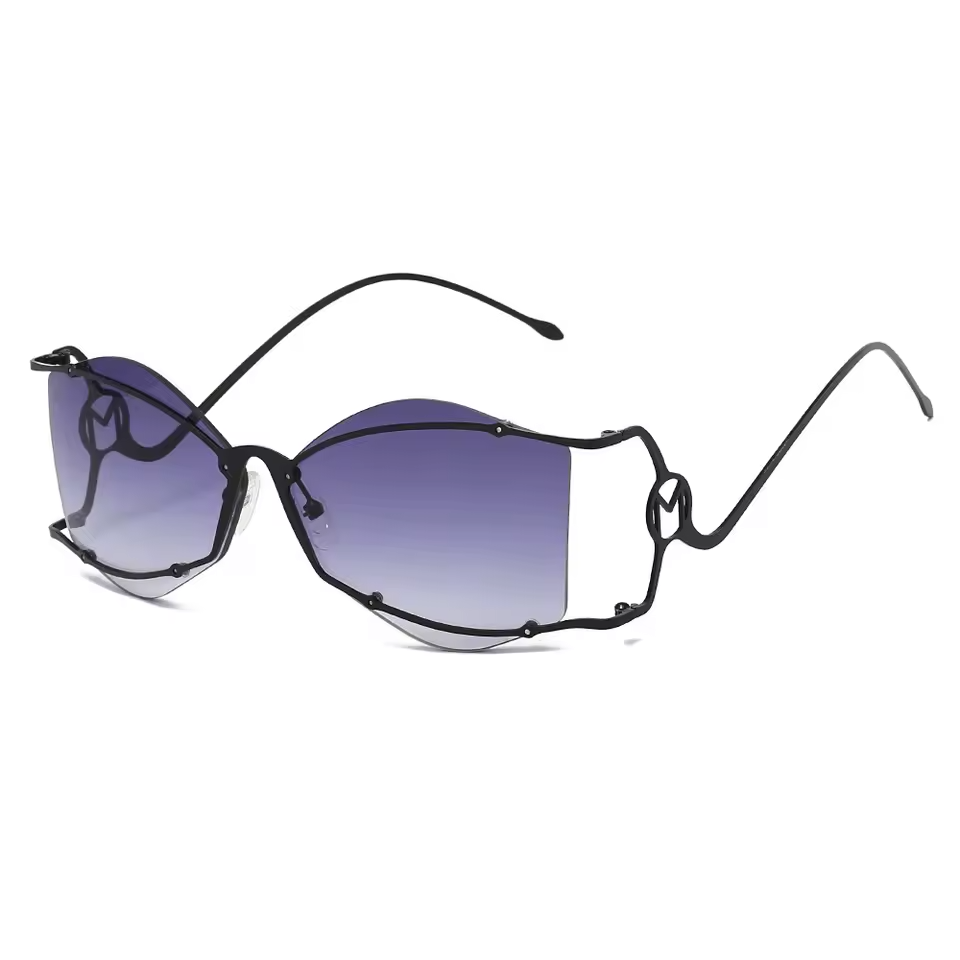 Audacious Gold Frameless Sunglasses-2