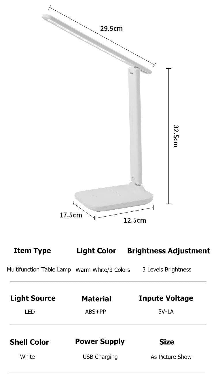 LED USB Touch Desk Lamp for Bedroom Reading-3