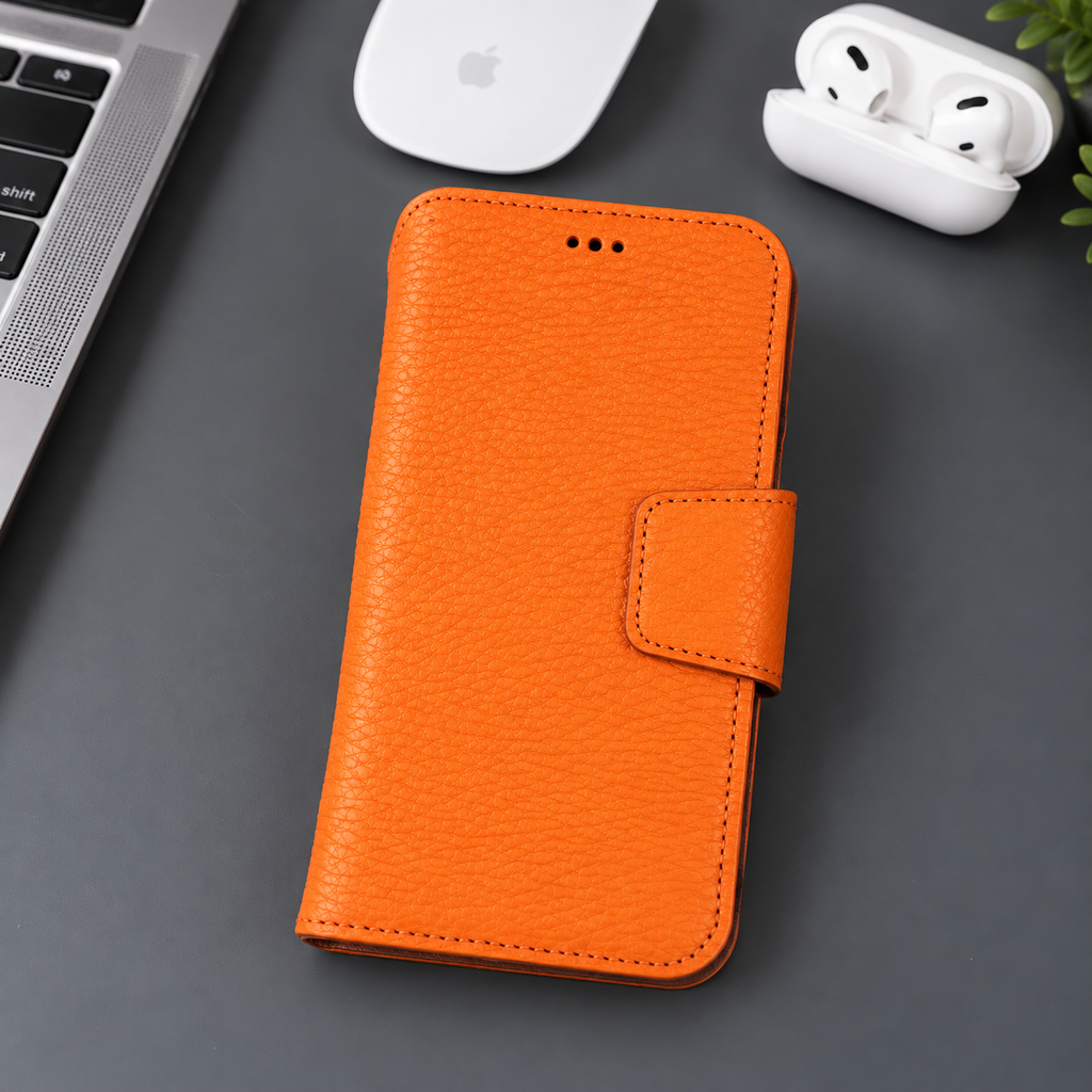 Brea iPhone 18 Pro Max Full-Grain Leather Wallet Case-2