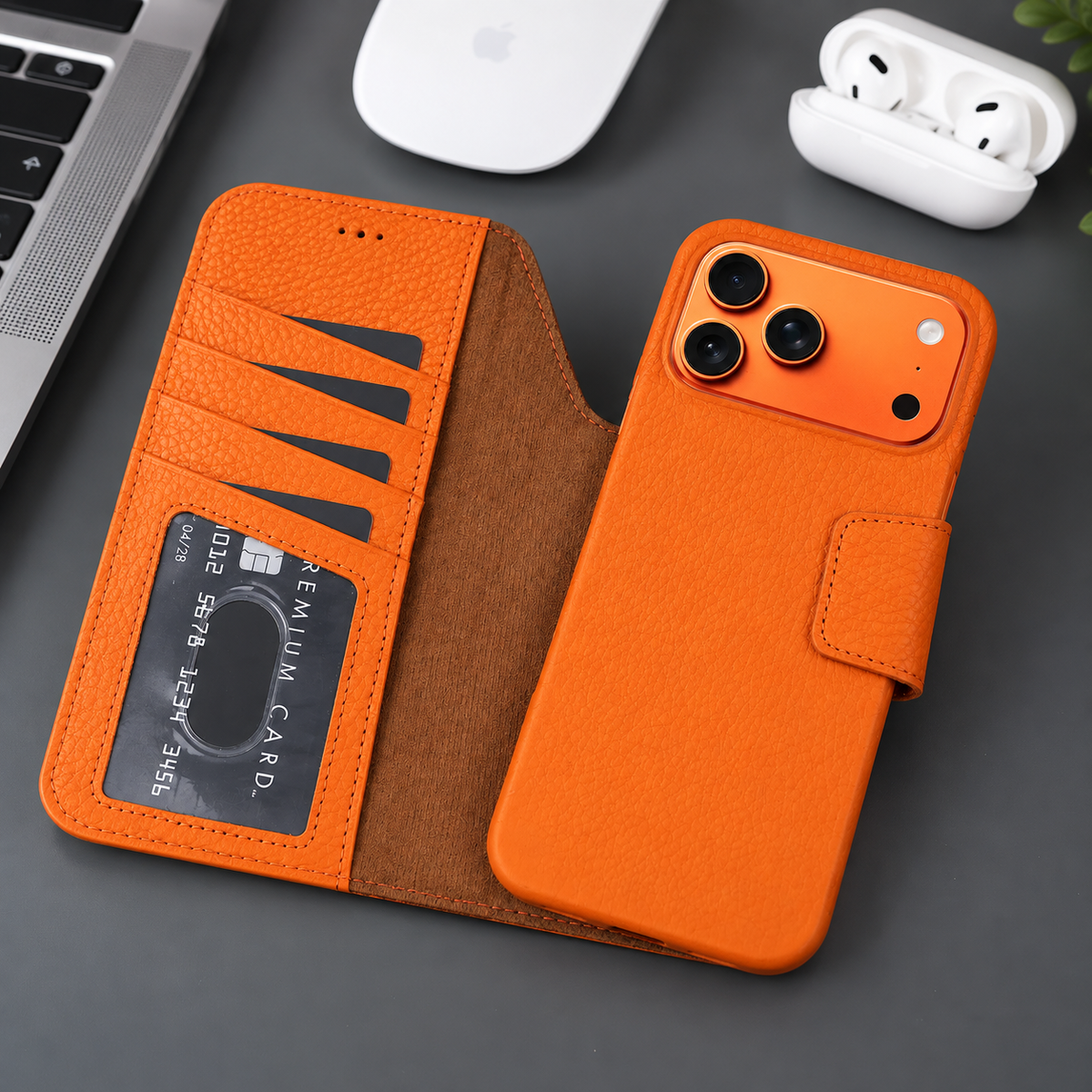 Brea iPhone 18 Pro Full-Grain Leather Wallet Case-1