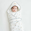 Lively Tiger Comfort Cotton Baby White Swaddle Wrap-0
