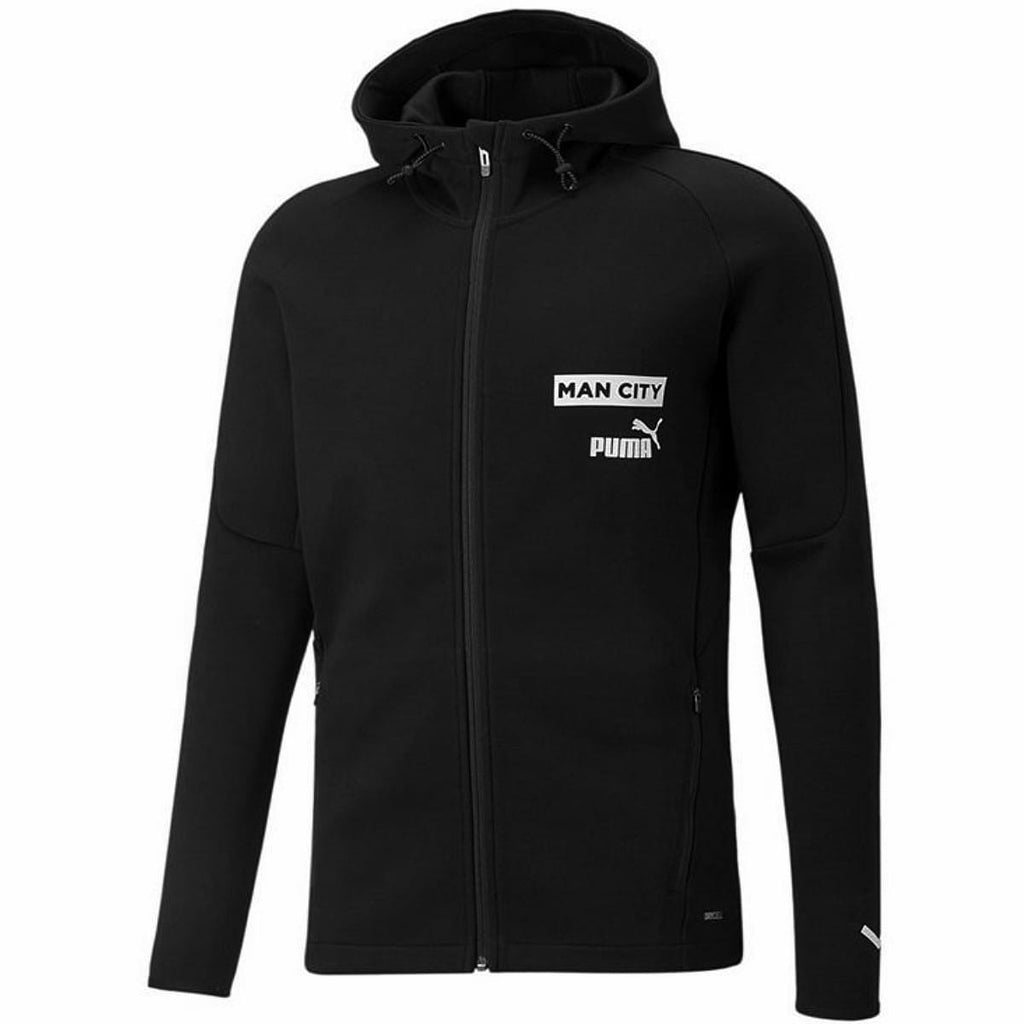 Manchester City black Casual hooded presentation tracksuit 2022/23 - Puma-2