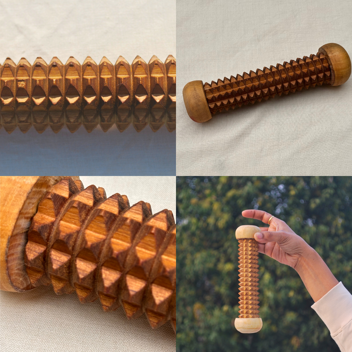 Wooden muscle recovery roller-1